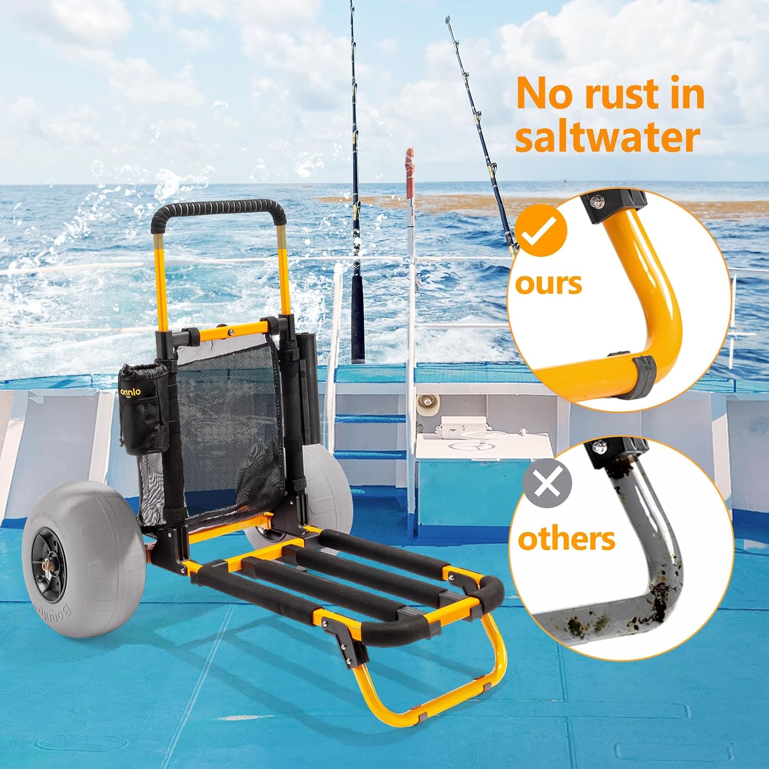 Kereta Pantai Bonnlo, Troli Pa - Fishing Rod Holder ulasan dan harga