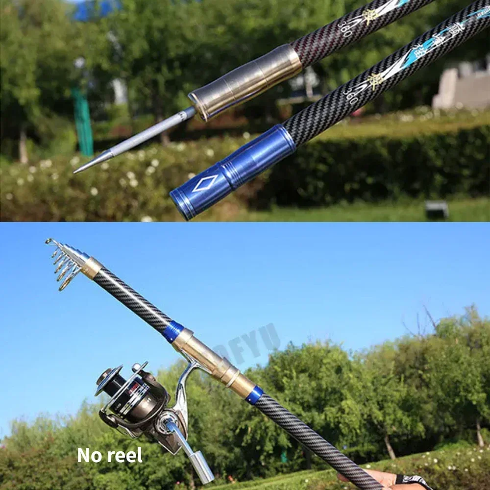 Tongkat pancing putar portabel - Fishing Rod Surf ulasan dan harga